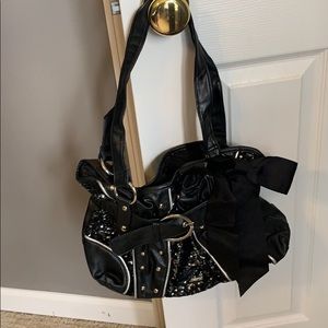 Black sequin purse